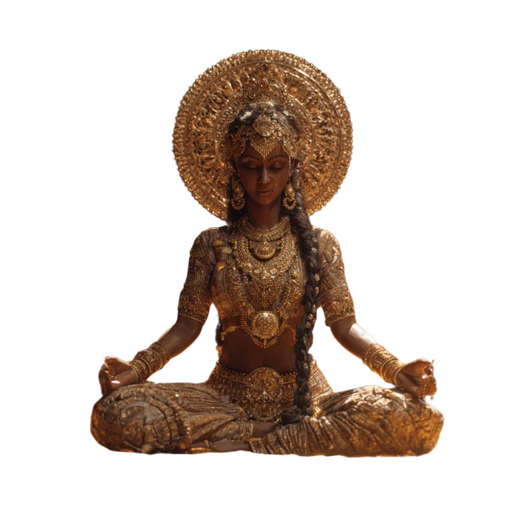 Goddess Lakshmi Animation V2 Vinyl Car Decal Sticker – Waterproof & UV-Resistant 3.4133333333333336"