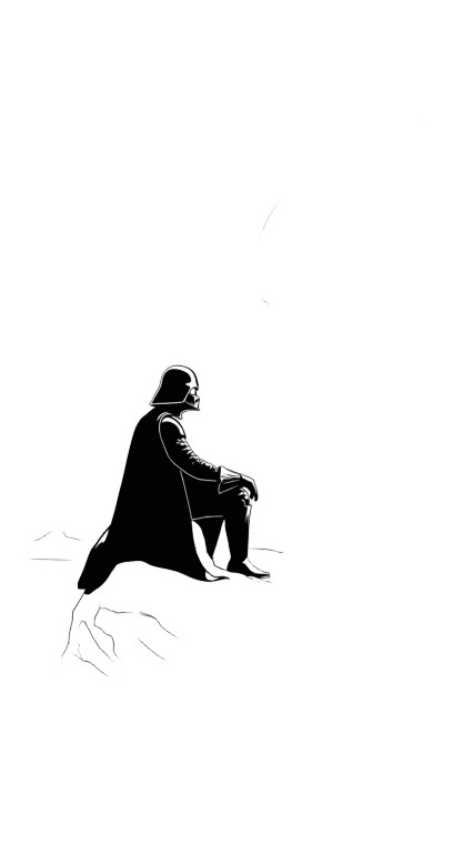 Darth Vader Watching Vinyl Car Decal Sticker – Waterproof & UV-Resistant 9.706666666666667"