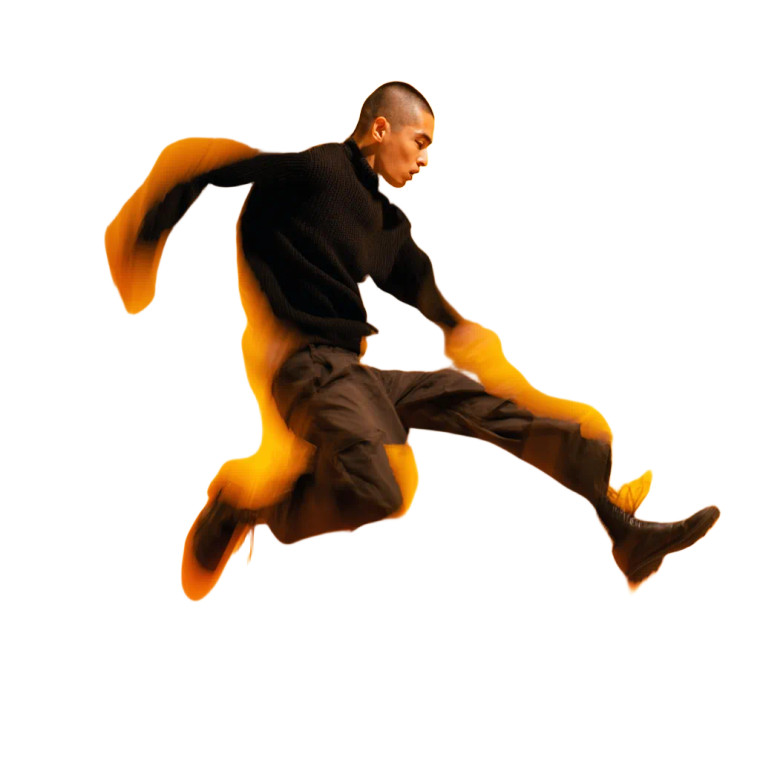 Jumping Asian Man V4 Vinyl Car Decal Sticker – Waterproof & UV-Resistant 3.4133333333333336"
