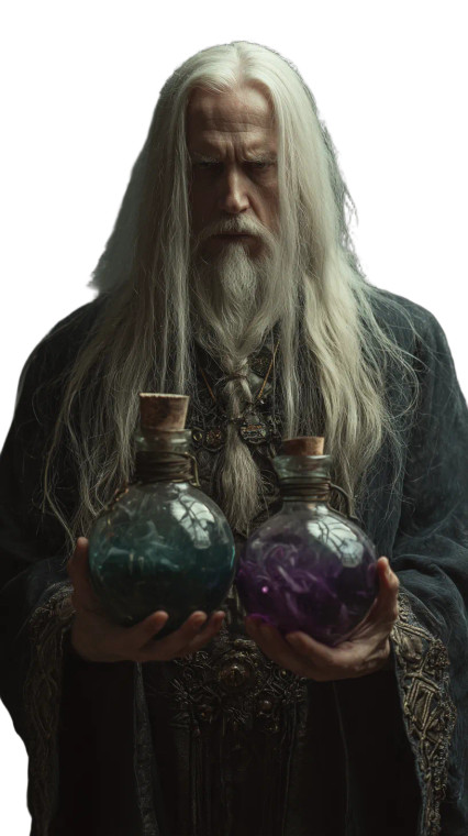 Fantasy Wizard Alchemy Vinyl Car Decal Sticker – Waterproof & UV-Resistant 9.706666666666667"