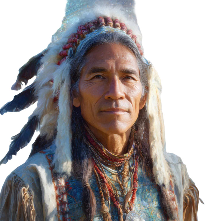 Shamanic Warrior Portrait Vinyl Car Decal Sticker – Waterproof & UV-Resistant 6.826666666666667"