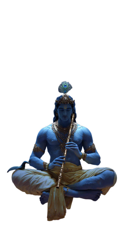 Divine Krishna Meditation Vinyl Car Decal Sticker – Waterproof & UV-Resistant 9.706666666666667"