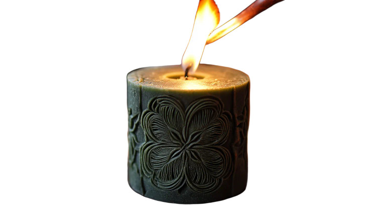 Shamrock Candle Vinyl Car Decal Sticker – Waterproof & UV-Resistant 5.4