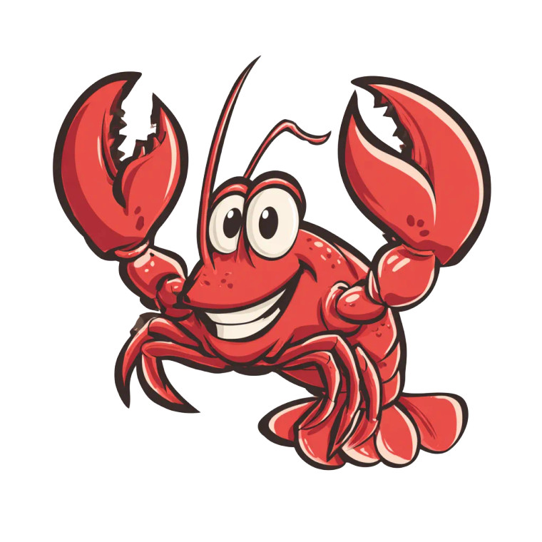 Cheerful Cartoon Lobster Vinyl Car Decal Sticker – Waterproof & UV-Resistant 3.4133333333333336"