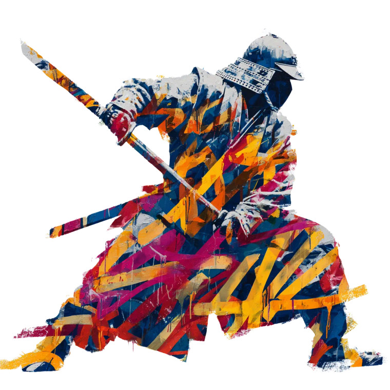 Graffiti Samurai V3 Vinyl Car Decal Sticker – Waterproof & UV-Resistant 6.826666666666667"