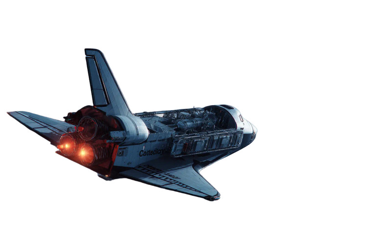 Futuristic Space Shuttle V2 Vinyl Car Decal Sticker – Waterproof & UV-Resistant 5.97333333333333