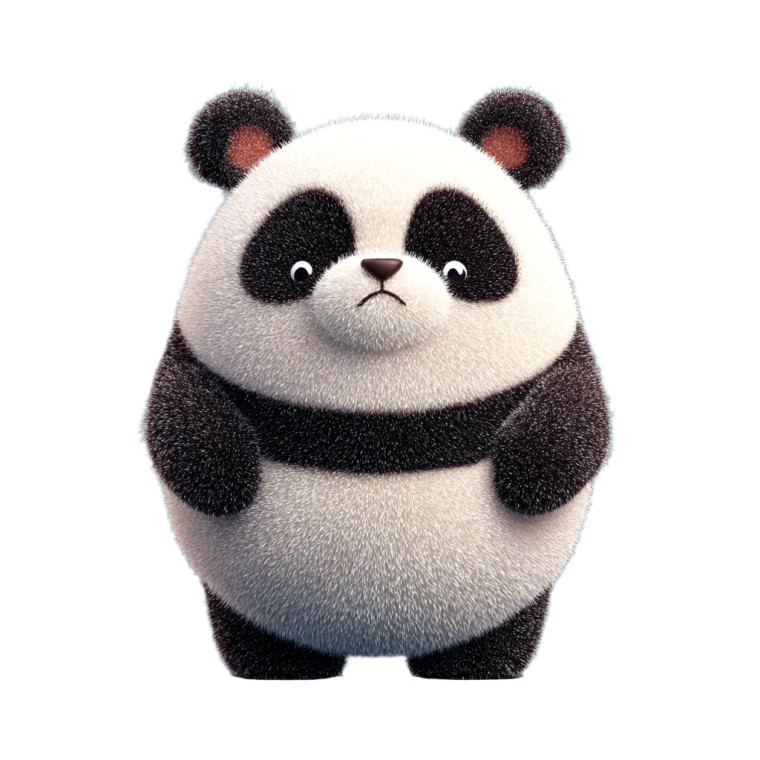 Bobo The Panda Vinyl Car Decal Sticker – Waterproof & UV-Resistant 3.4133333333333336"