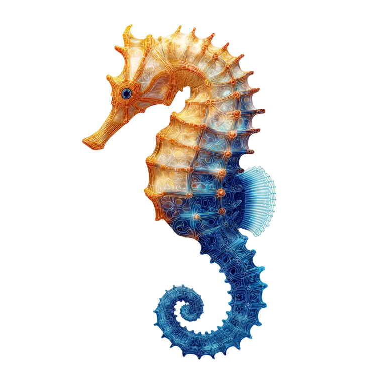 Minimalist Seahorse Vinyl Car Decal Sticker – Waterproof & UV-Resistant 3.4133333333333336"