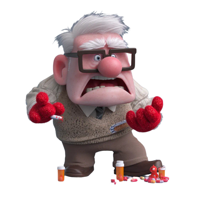 Angry Old Guy Vinyl Car Decal Sticker – Waterproof & UV-Resistant 3.4133333333333336"