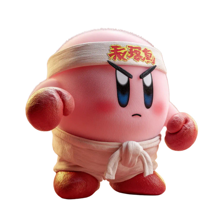 Kirby As Bruce Lee Vinyl Car Decal Sticker – Waterproof & UV-Resistant 3.4133333333333336"