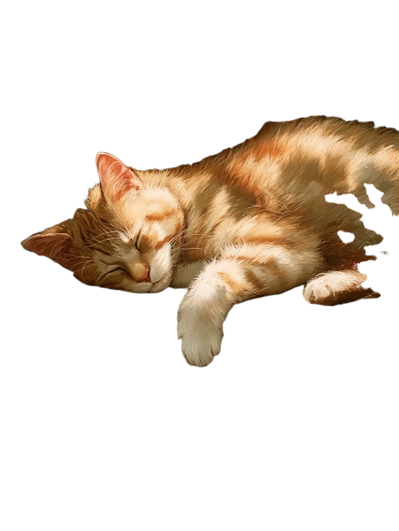 Sleeping Ginger Cat V5 Vinyl Car Decal Sticker – Waterproof & UV-Resistant 8.213333333333333"