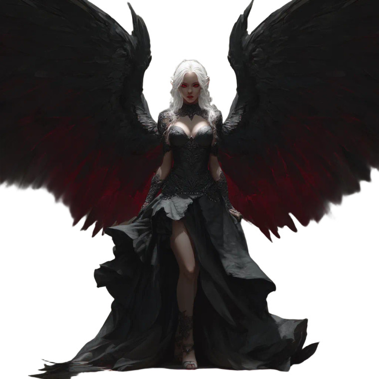 Angel Vampire Vinyl Car Decal Sticker – Waterproof & UV-Resistant 6.826666666666667"