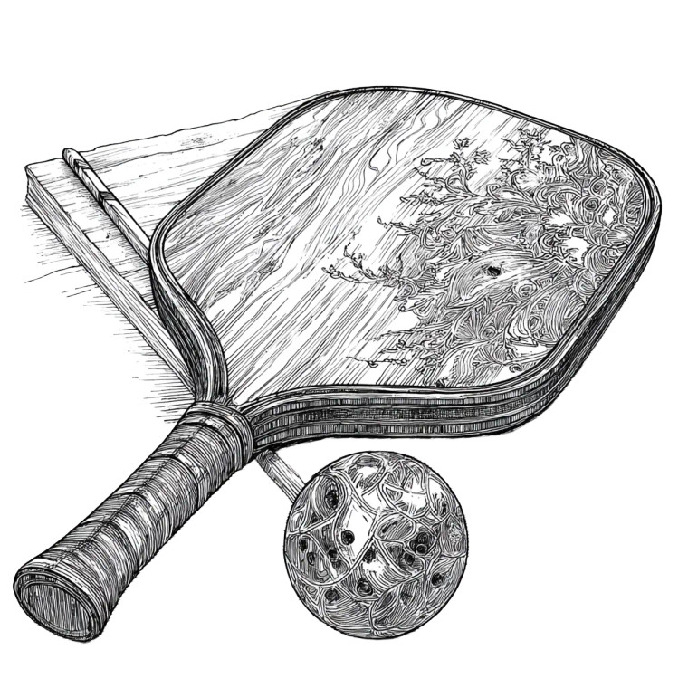 Pickleball Essentials Vinyl Car Decal Sticker – Waterproof & UV-Resistant 6.826666666666667"