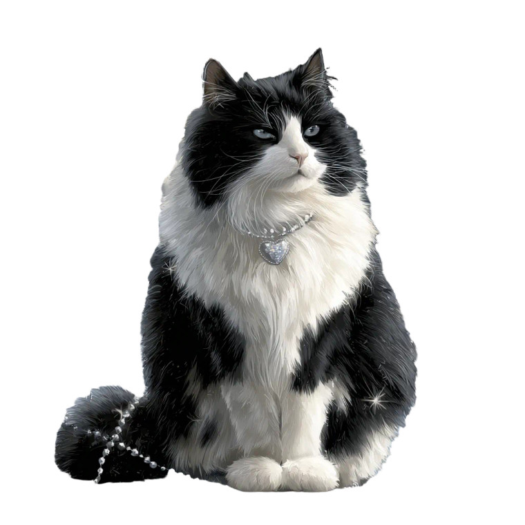 Elegant Cosmic Cat V2 Vinyl Car Decal Sticker – Waterproof & UV-Resistant 3.4133333333333336"