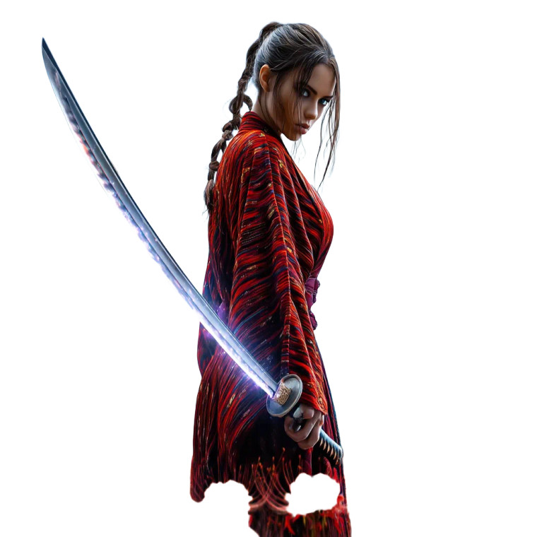 Epic Katana Warrior V2 Vinyl Car Decal Sticker – Waterproof & UV-Resistant 6.826666666666667"