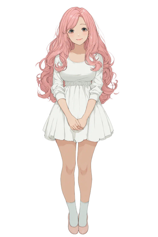 Anime Pink-Haired Woman V2 Vinyl Car Decal Sticker – Waterproof & UV-Resistant 4.4
