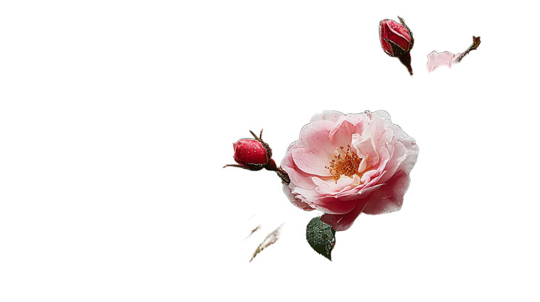 Blush Roses Bloom Vinyl Car Decal Sticker – Waterproof & UV-Resistant 2.72"
