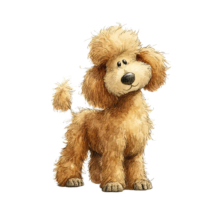 Cute Poodle Dog Vinyl Car Decal Sticker – Waterproof & UV-Resistant 3.4133333333333336"