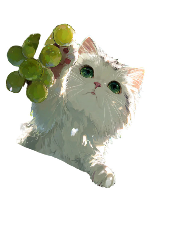 Anime White Cat V4 Vinyl Car Decal Sticker – Waterproof & UV-Resistant 4.1066666666666665"