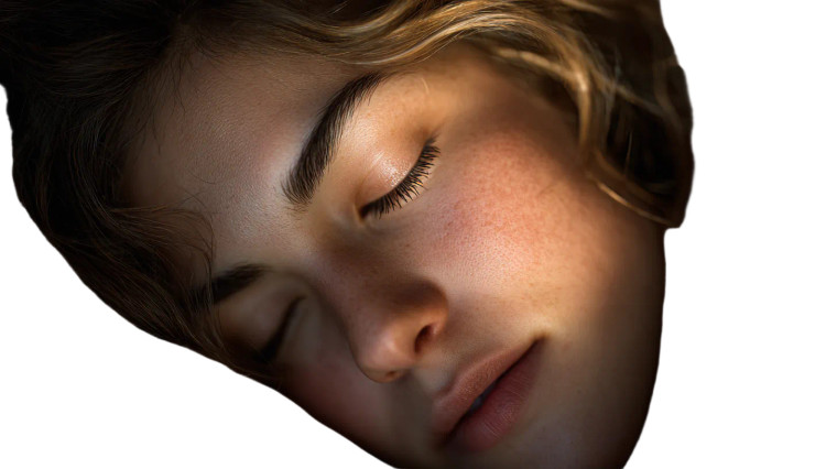 Sleeping Young Woman V4 Vinyl Car Decal Sticker – Waterproof & UV-Resistant 2.72"