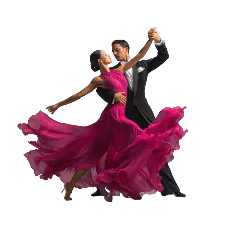 Ballroom Dancers Vinyl Car Decal Sticker – Waterproof & UV-Resistant 6.826666666666667"