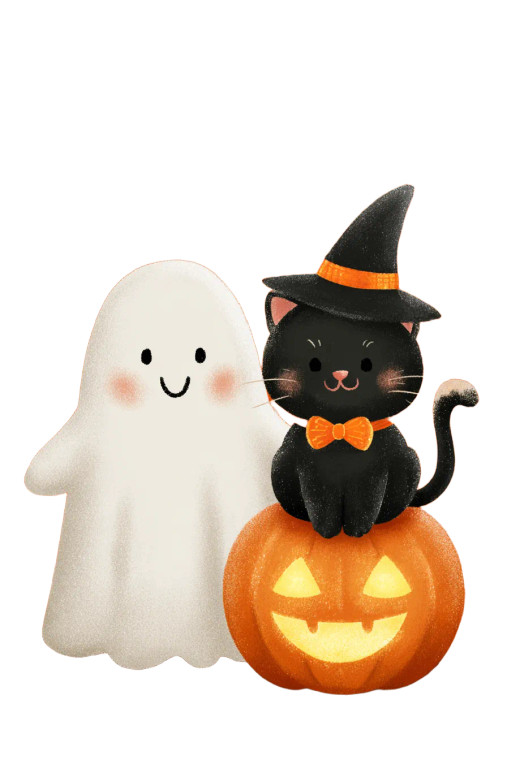 Halloween Ghost Cat Vinyl Car Decal Sticker – Waterproof & UV-Resistant 4.4