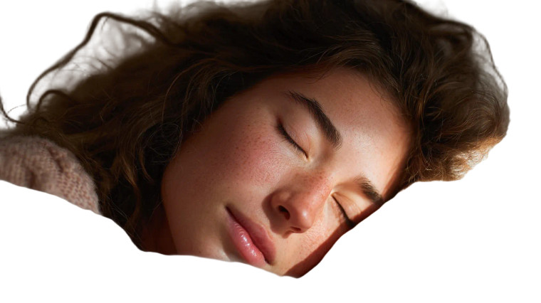 Sleeping Young Woman V6 Vinyl Car Decal Sticker – Waterproof & UV-Resistant 2.72"