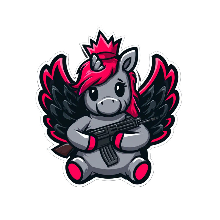 Cartoon Baby Pegasus Vinyl Car Decal Sticker – Waterproof & UV-Resistant 3.4133333333333336"