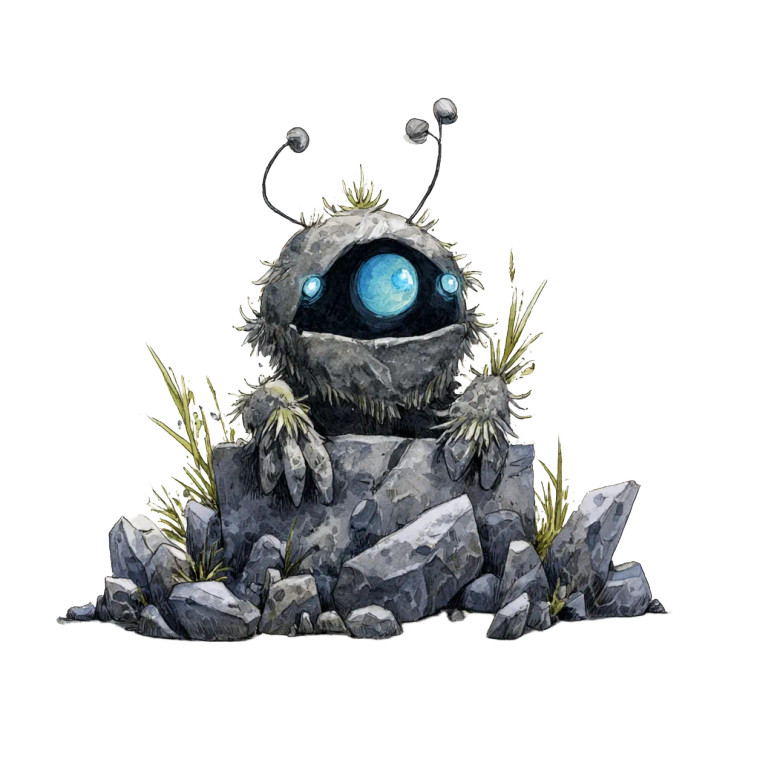 One-Eyed Grey Creature Vinyl Car Decal Sticker – Waterproof & UV-Resistant 3.4133333333333336"