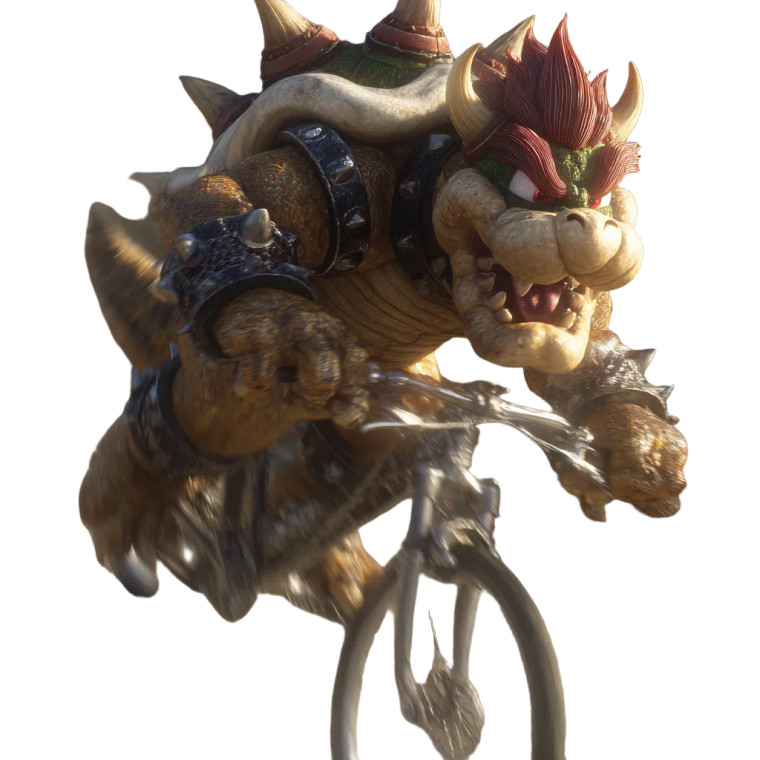 Bowser Biking Vinyl Car Decal Sticker – Waterproof & UV-Resistant 3.4133333333333336"