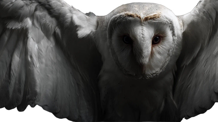Gothic White Barn Owl Vinyl Car Decal Sticker – Waterproof & UV-Resistant 5.4
