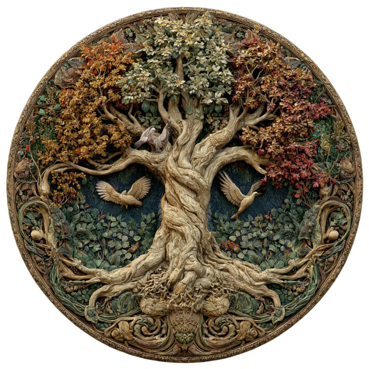 Tree Trunk Trio Vinyl Car Decal Sticker – Waterproof & UV-Resistant 3.4133333333333336"