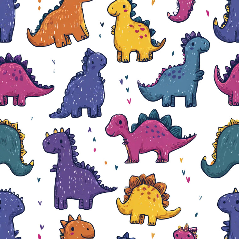 Cute Dinosaur Drawing Vinyl Car Decal Sticker – Waterproof & UV-Resistant 3.4133333333333336"