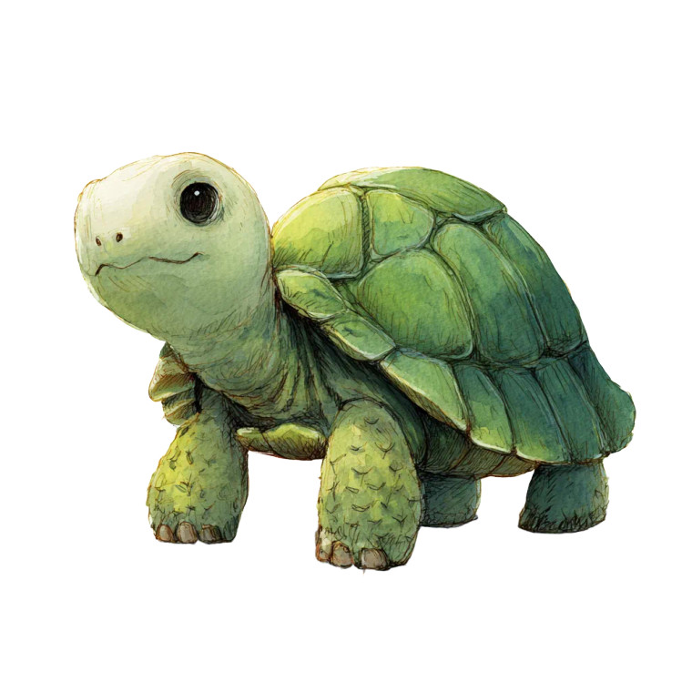 Cute Turtle Drawing Vinyl Car Decal Sticker – Waterproof & UV-Resistant 6.826666666666667"