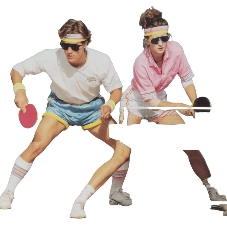 80S Ping Pong Vinyl Car Decal Sticker – Waterproof & UV-Resistant 3.4133333333333336"