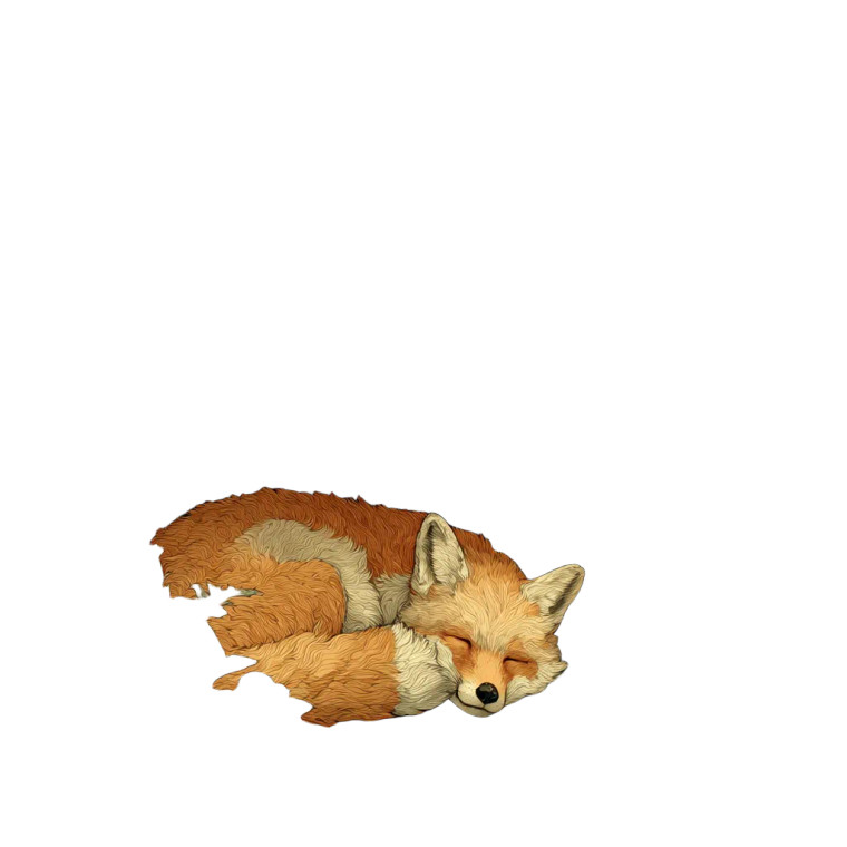 Sleeping Fox On Dragon Vinyl Car Decal Sticker – Waterproof & UV-Resistant 3.4133333333333336"