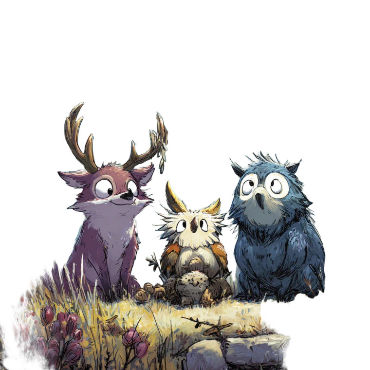 Comic Forest Animals Vinyl Car Decal Sticker – Waterproof & UV-Resistant 3.4133333333333336"