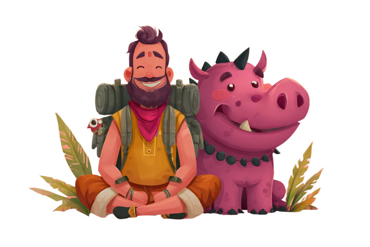 Professional Character Illustrations Vinyl Car Decal Sticker – Waterproof & UV-Resistant 2.986666666666667"