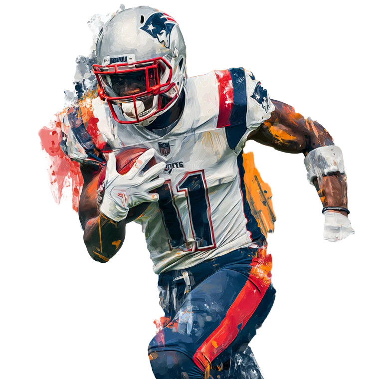 Football Player Art V2 Vinyl Car Decal Sticker – Waterproof & UV-Resistant 3.4133333333333336"