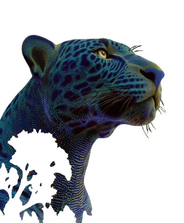 Psychedelic Tiger Art Vinyl Car Decal Sticker – Waterproof & UV-Resistant 8.0"