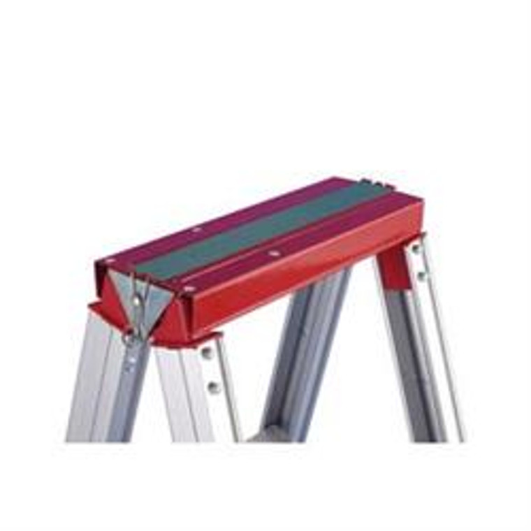 Red Anti-Slip Shelf for Double Sided Ladder | Steel Construction | Folds with Ladder