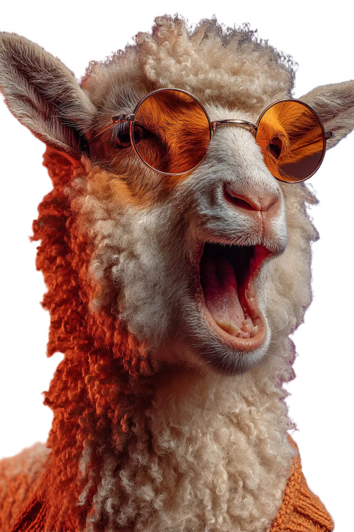 Screaming Goat Sunglasses Vinyl Car Decal Sticker – Waterproof & UV-Resistant 8.96"