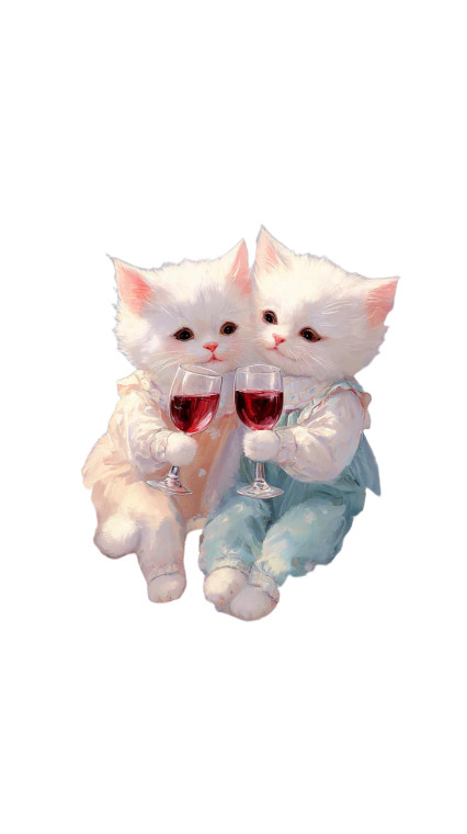 Cute Kittens Gathering Vinyl Car Decal Sticker – Waterproof & UV-Resistant 4.8533333333333335"