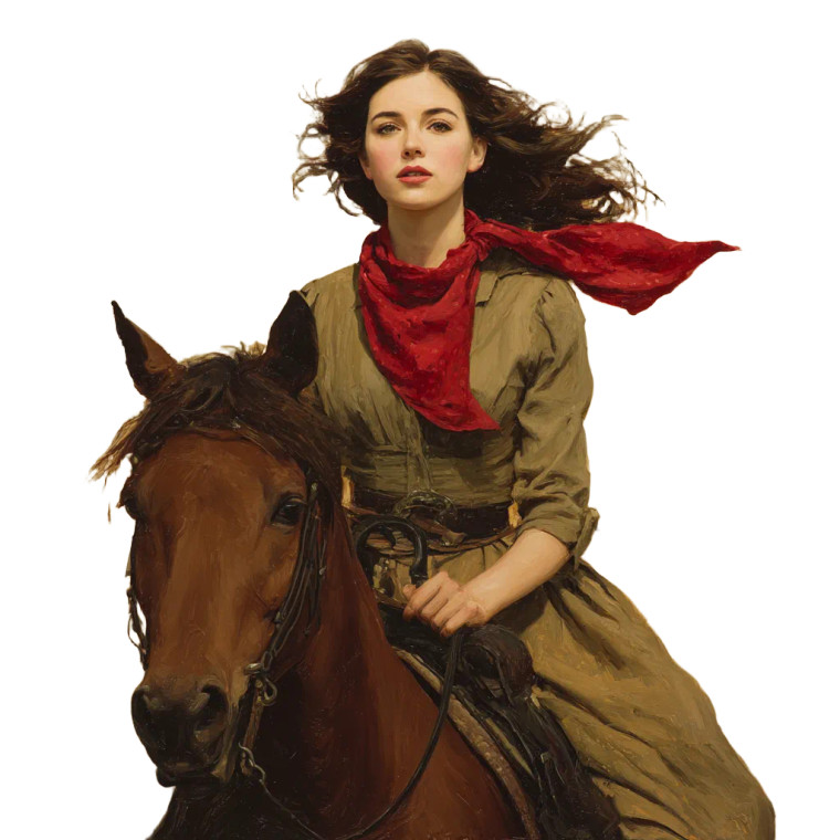 Equestrian Portrait V2 Vinyl Car Decal Sticker – Waterproof & UV-Resistant 3.4133333333333336"