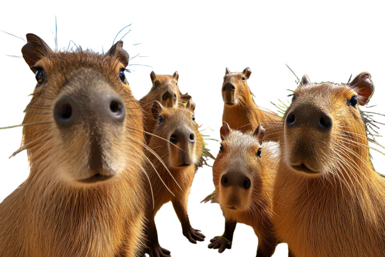 Capybara Selfie V2 Vinyl Car Decal Sticker – Waterproof & UV-Resistant 2.986666666666667"