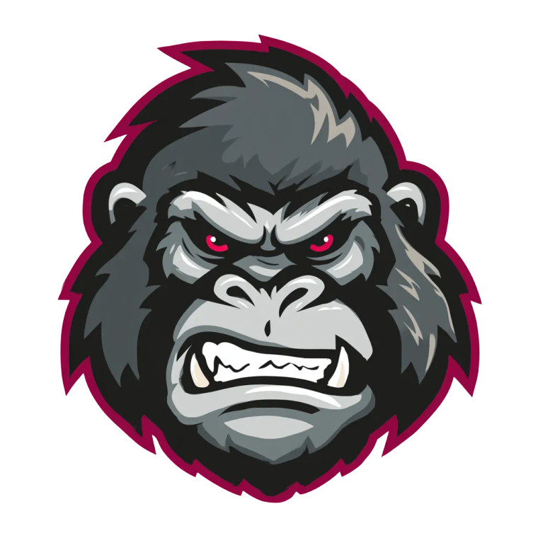 Angry Gorilla Logo Vinyl Car Decal Sticker – Waterproof & UV-Resistant 3.4133333333333336"