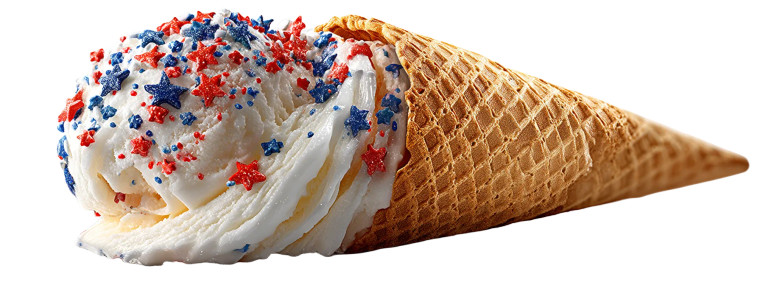 Patriotic Ice Cream V3 Vinyl Car Decal Sticker – Waterproof & UV-Resistant 4.4