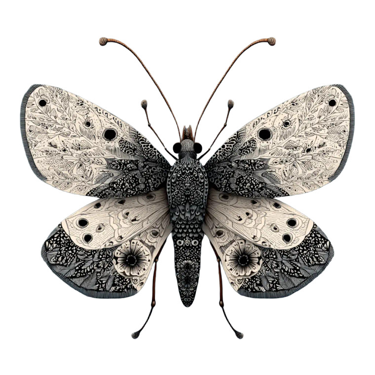Whimsical Butterfly V2 Vinyl Car Decal Sticker – Waterproof & UV-Resistant 6.826666666666667"