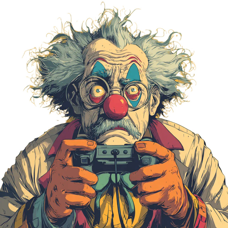 Gamer Clown Vinyl Car Decal Sticker – Waterproof & UV-Resistant 3.4133333333333336"