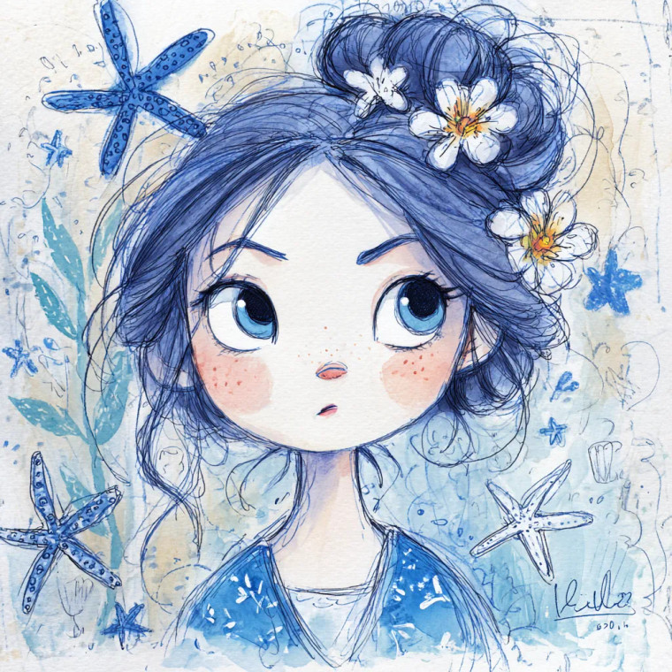 Kawaii Girl Portrait V2 Vinyl Car Decal Sticker – Waterproof & UV-Resistant 6.826666666666667"